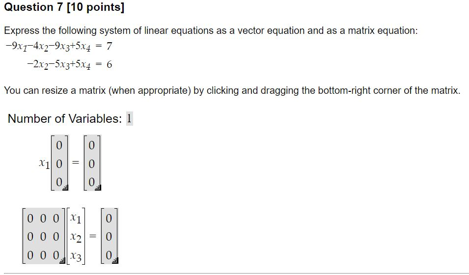 Solved Question 7 [10 points] Express the following system | Chegg.com