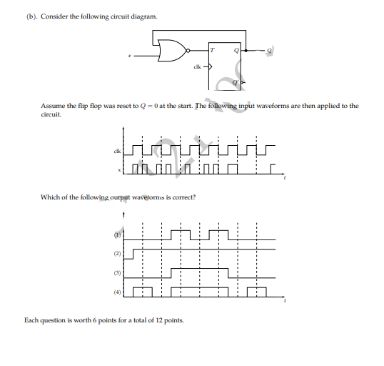 Solved 3 flip flop Timing Diagrams (a). Consider the | Chegg.com