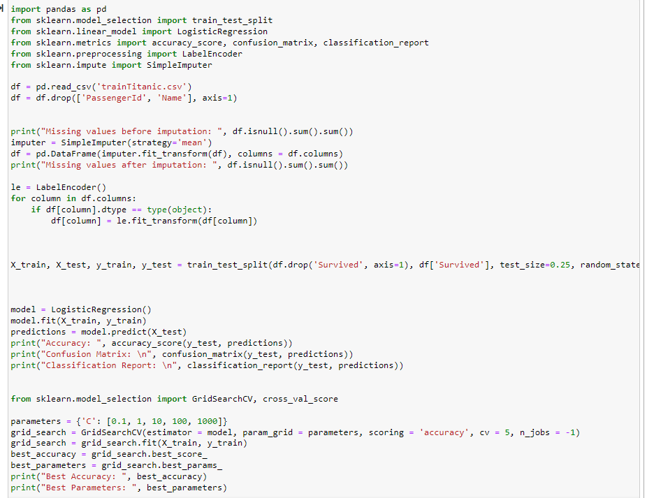 Solved import pandas as pdfrom sklearn.model_selection | Chegg.com