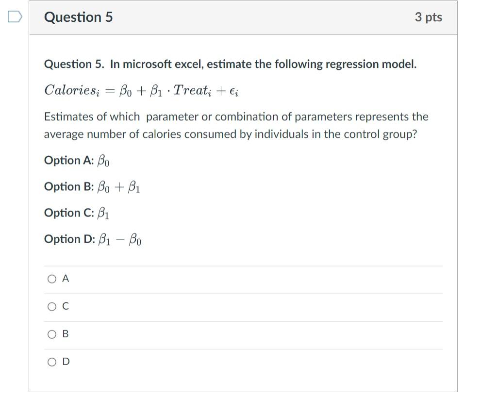 Solved Question 5 3 pts Question 5. In microsoft excel, | Chegg.com