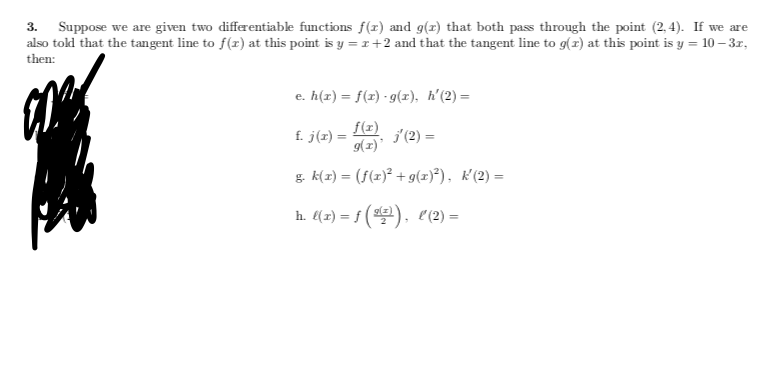 Solved 3 Suppose We Are Given Two Differentiable Functio Chegg Com