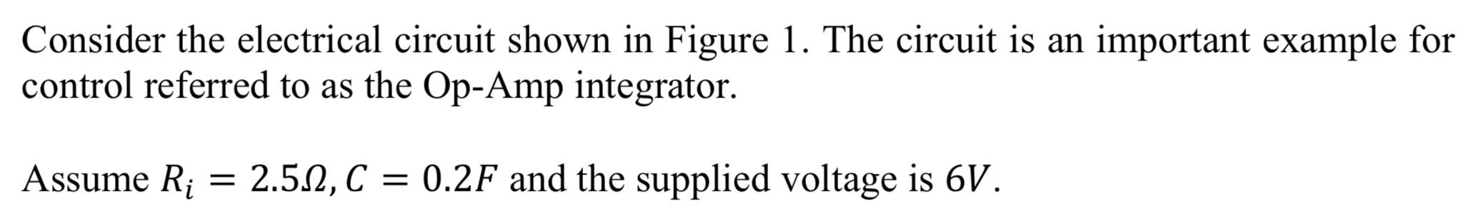 Solved Consider the electrical circuit shown in Figure 1. | Chegg.com