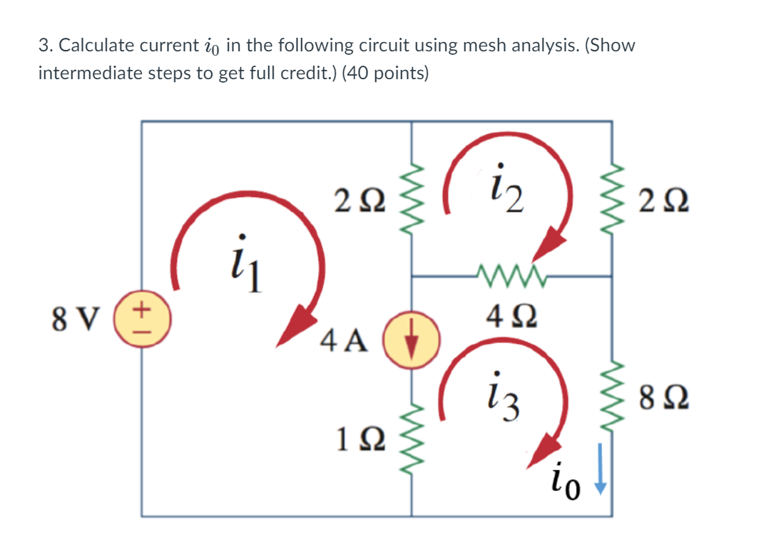 Solved 3. Calculate current io in the following circuit | Chegg.com