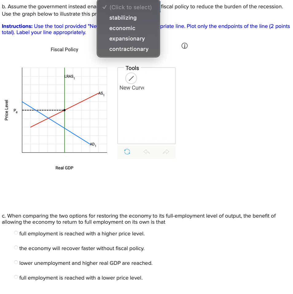 Solved The graph below depicts an economy where an increase | Chegg.com