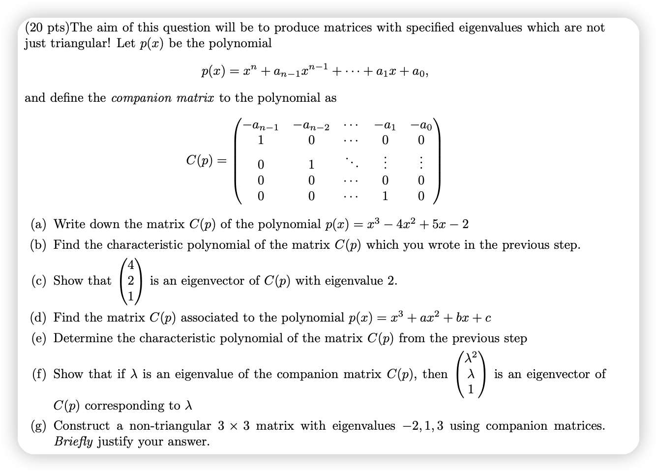 Solved (20 pts)The aim of this question will be to produce | Chegg.com