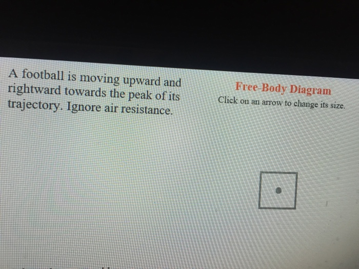 Solved A football is moving upward and rightward towards the