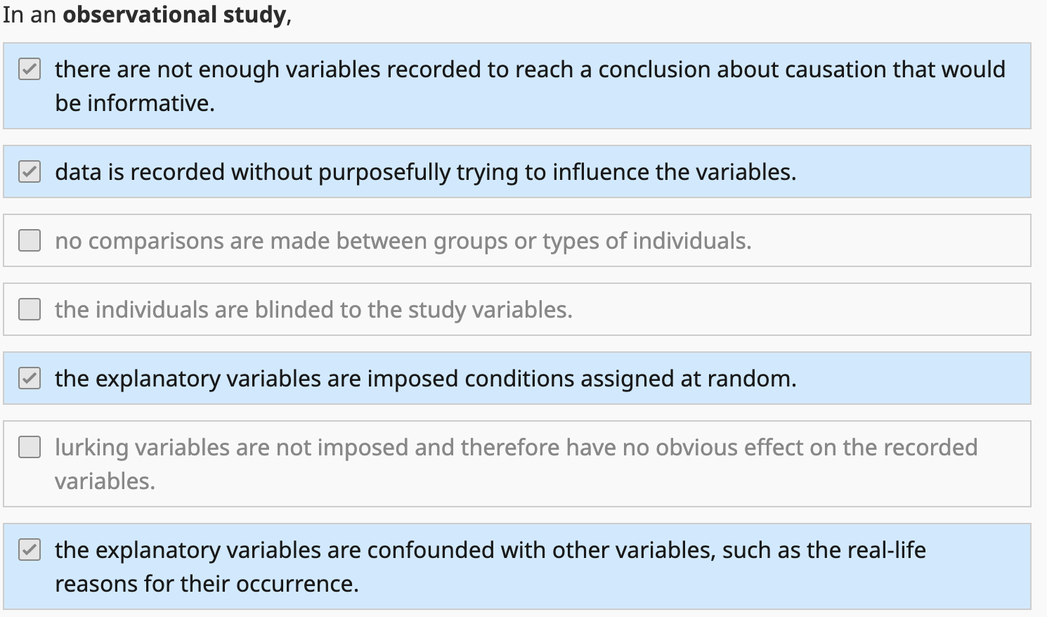 Solved In an observational study, there are not enough | Chegg.com