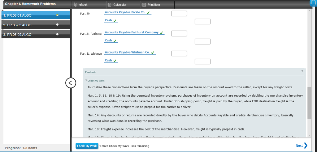 Solved Chapter 6 Homework Problems eBook Calculator Print | Chegg.com