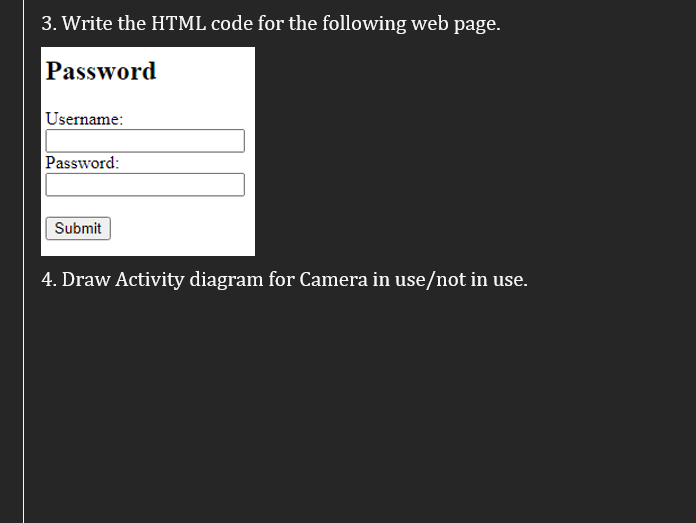 Solved 3. Write the HTML code for the following web page. | Chegg.com