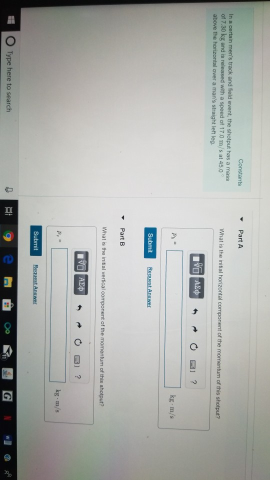 Solved Constants Part A In a certain men's track and field