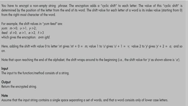Solved You have to encrypt a non-empty string phrase. The | Chegg.com