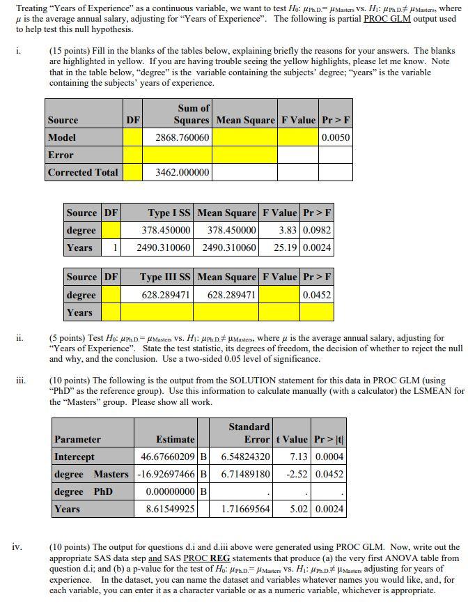 Treating "Years of Experience" as a continuous
