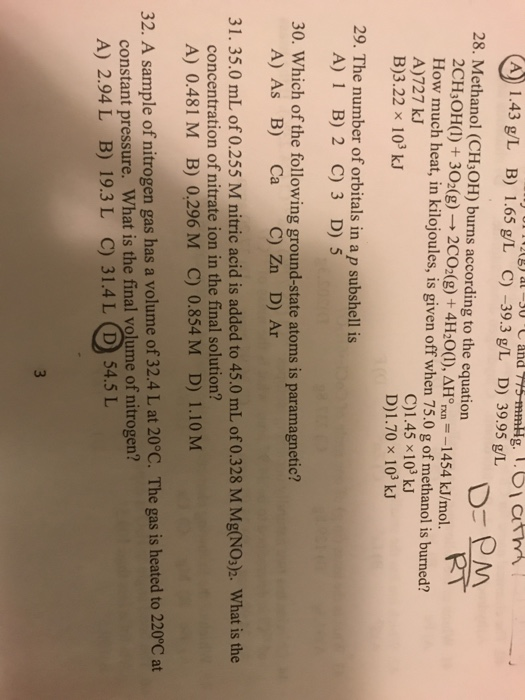 Solved 01100g al 30 Cand A 1.43 g L B 1.65 g L C 39.3 Chegg