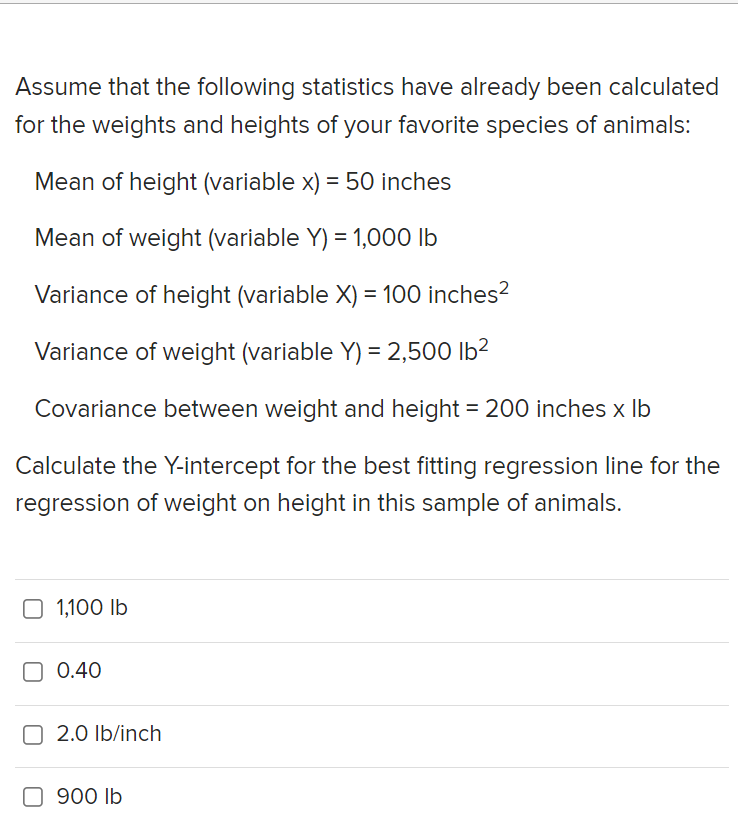 Solved Assume That The Following Statistics Have Already | Chegg.com