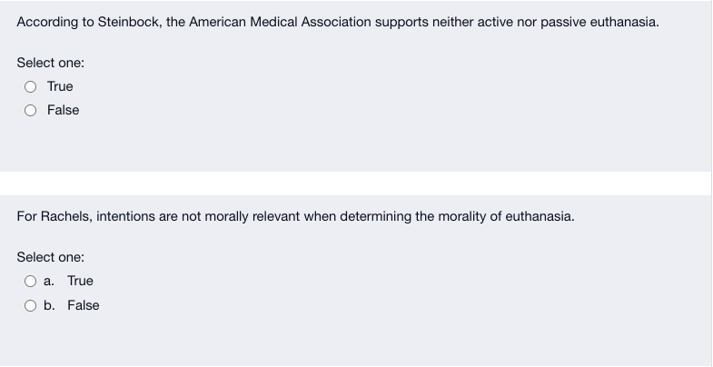 Solved Rachels argues that, in some cases, active euthanasia | Chegg.com