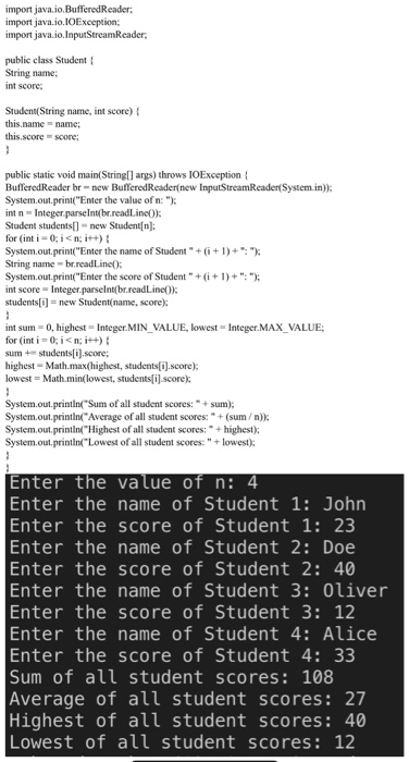 Solved 4. (a)(From HW#8) Write a Java program. Class Student | Chegg.com