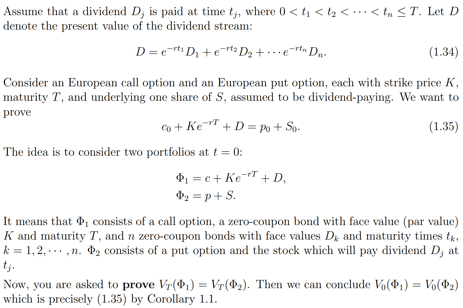 Solved 9. (Dividend Put-Call Parity Formula) Note that by | Chegg.com