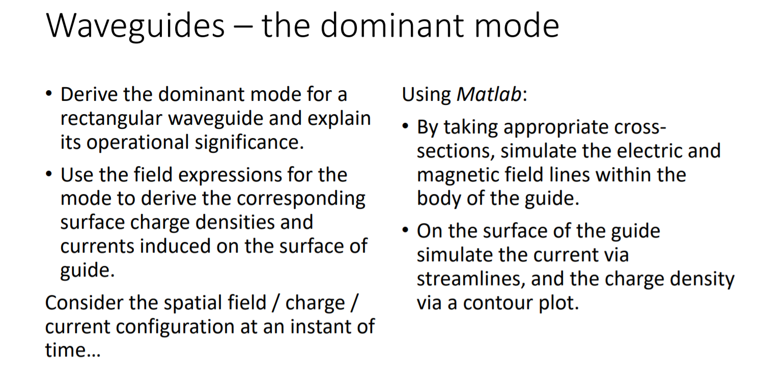 dominant and degenerate modes in rectangular waveguides