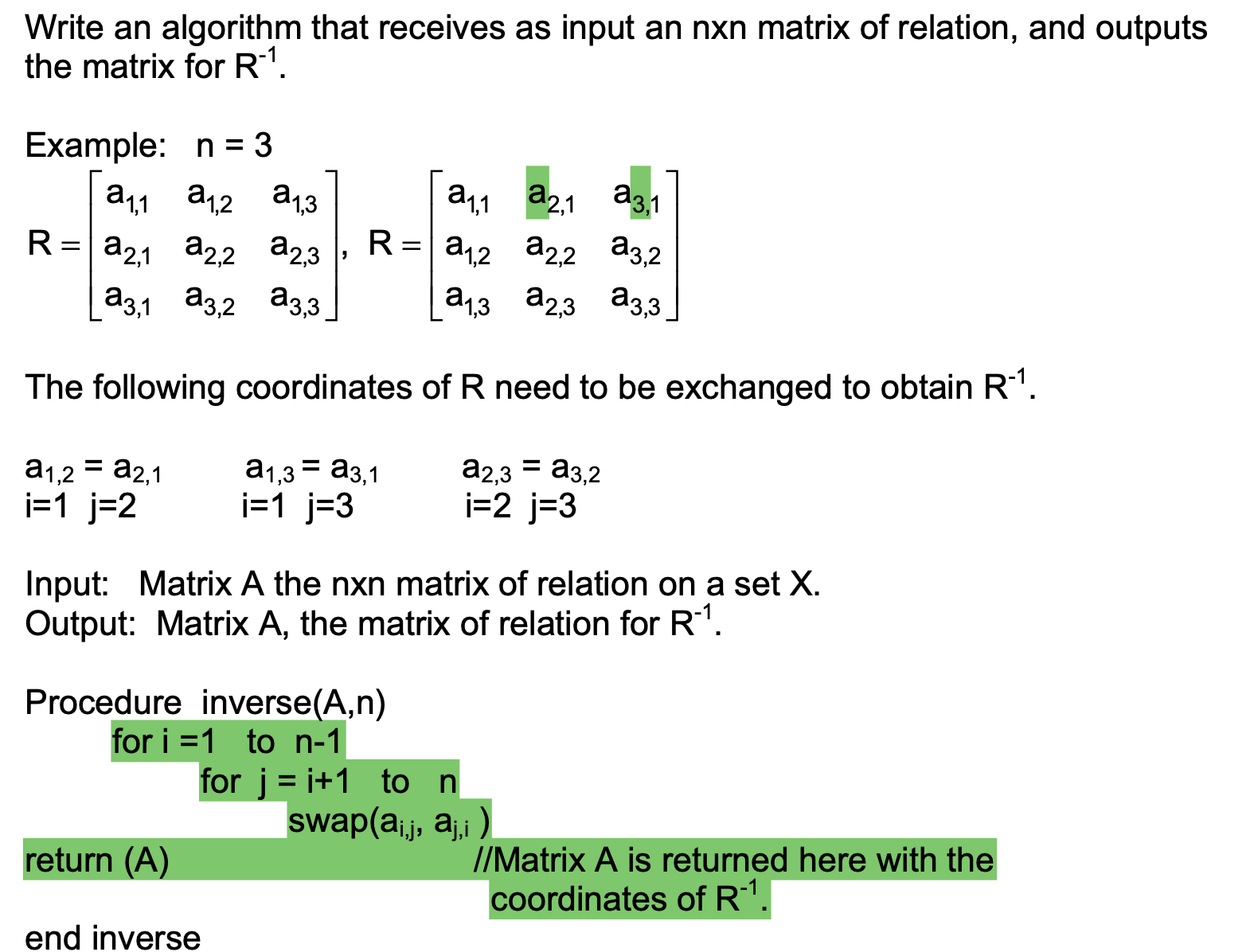 Solved Discrete MathWith The Sample Answer Below, Give | Chegg.com