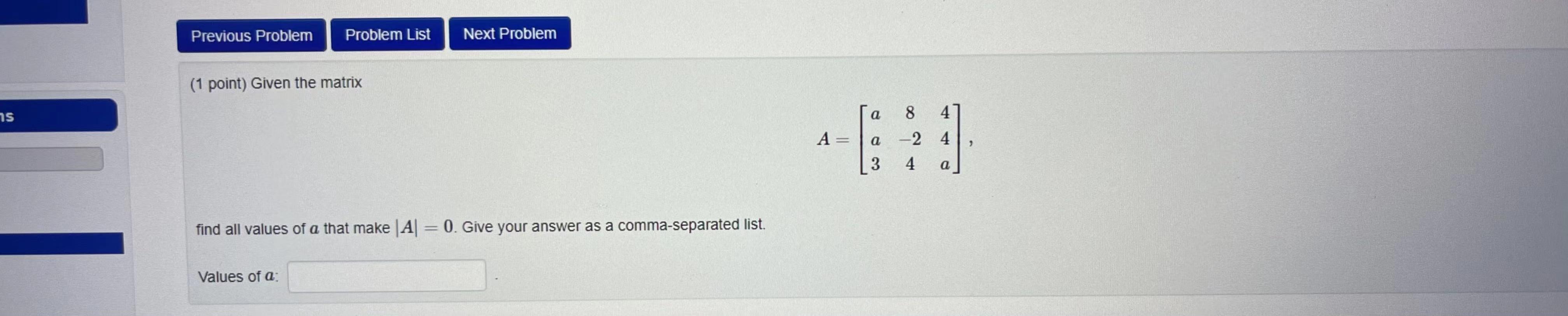 Solved Previous Problem Problem List Next Problem (1 Point) | Chegg.com