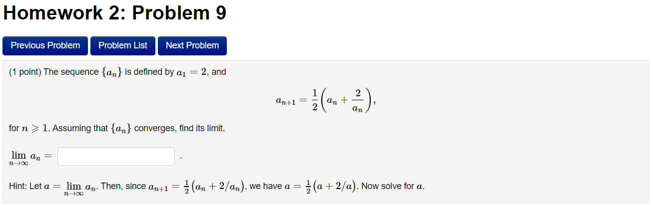 Solved Homework 2: Problem 9 Previous Problem Problem List | Chegg.com