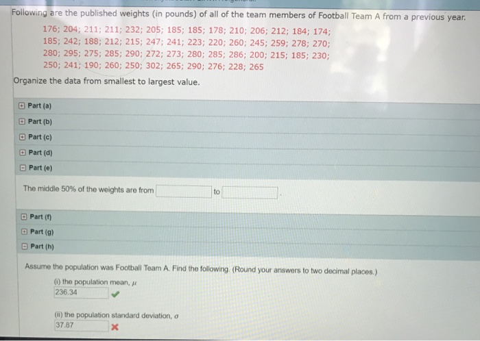 Solved Folowing Are The Published Weights (in Pounds) Of All | Chegg.com