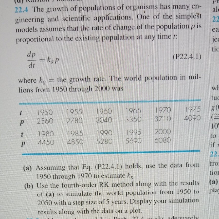 Solved 22.4 The growth of populations of organisms has many | Chegg.com