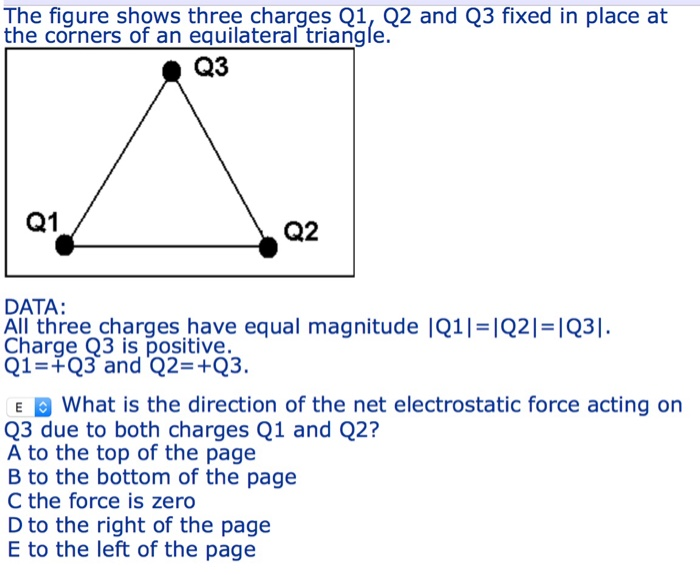 Solved The Figure Shows Three Charges Q1, Q2 And Q3 Fixed In | Chegg.com