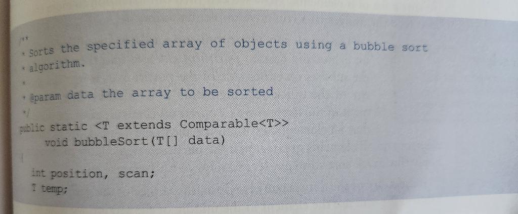 Solved Modify the algorithm (Bubble-sort) in the image so | Chegg.com