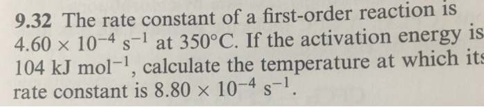 Solved .32 The rate constant of a first-order reaction is | Chegg.com