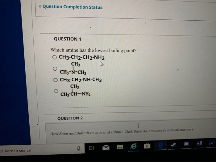 Which Amine Has The Lowest Boiling Point