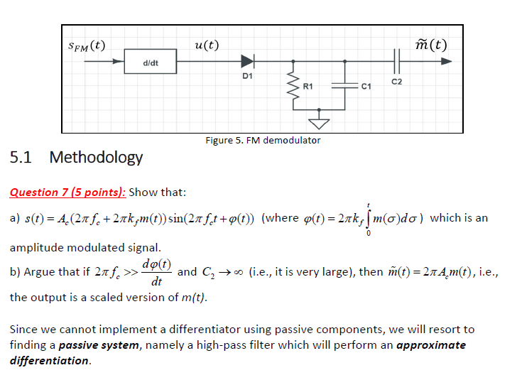 Solved Spm T Ut ſ T D Dt He D1 R1 C1 C2 Figure 5 Fm D Chegg Com