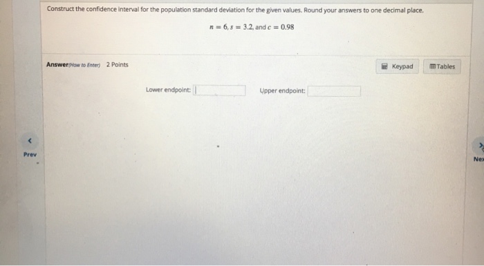 Solved Construct the confidence interval for the population | Chegg.com