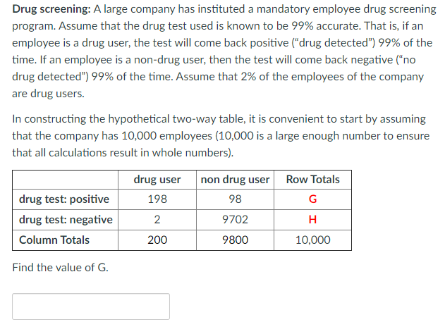 solved-drug-screening-a-large-company-has-instituted-a-chegg