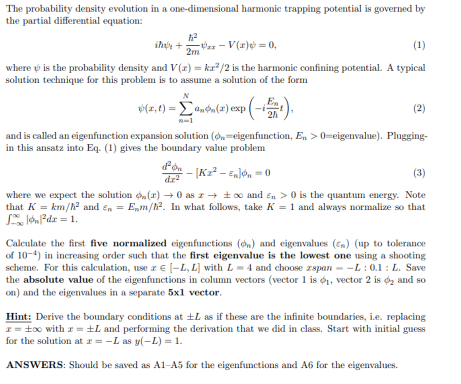 The probability density evolution in a | Chegg.com