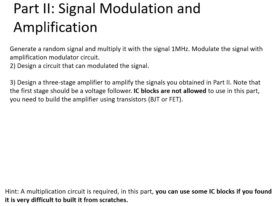 Solved Part Ii Signal Modulation And Amplification Generate Chegg