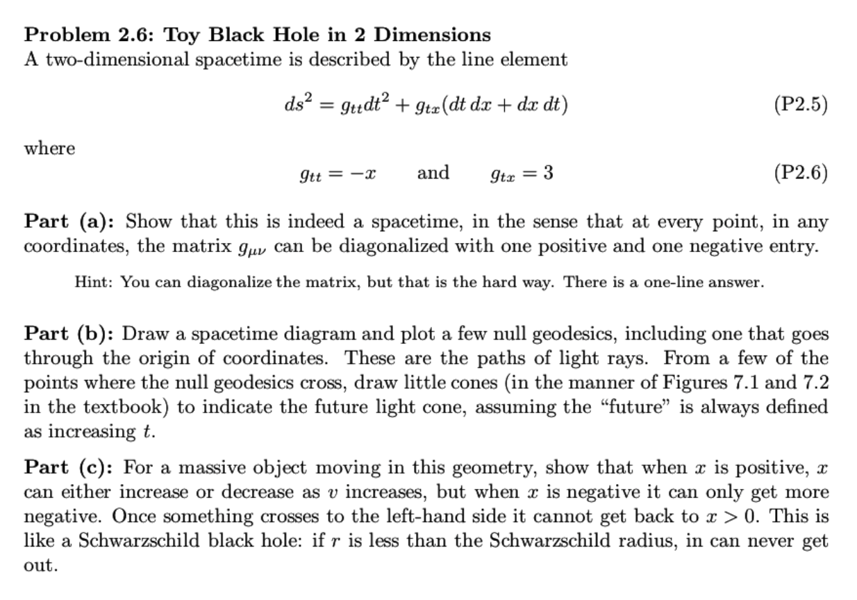 Solved AT X __ FIGURE 7.1 A spacetime diagram of the | Chegg.com