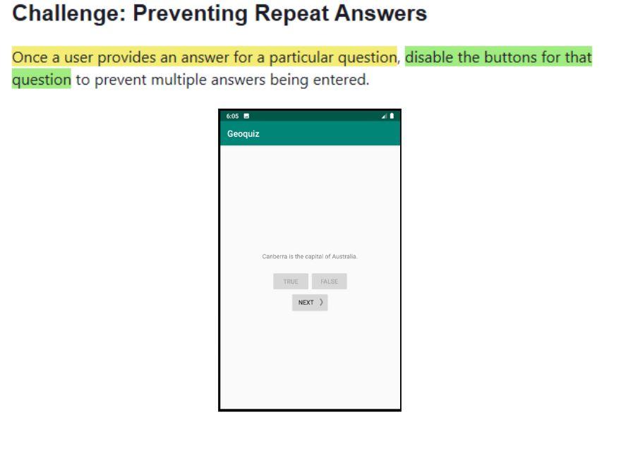 Challenge: Preventing Repeat Answers Once a user | Chegg.com