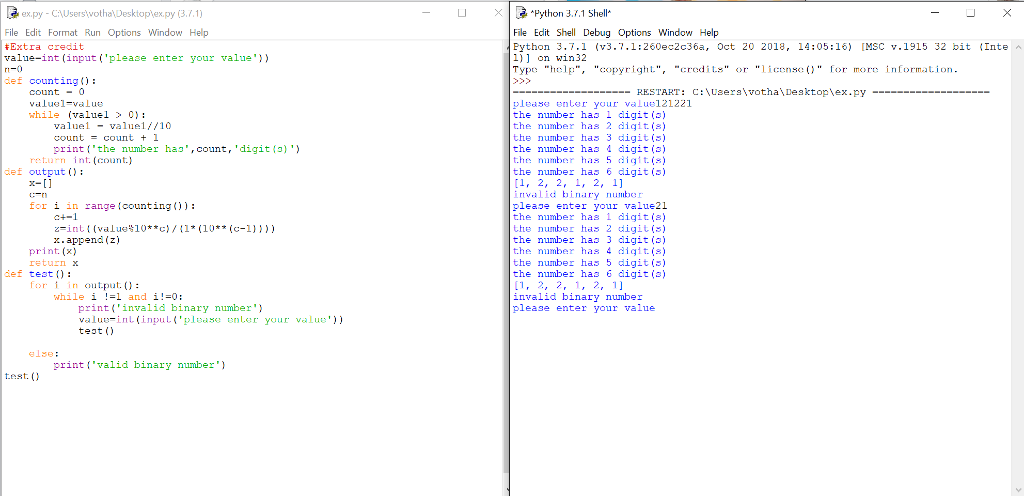 Edfinity Python Problem Extra Parts Solved expy - CAUserstvothaDesktoplex.py (3.1.1) File Edit | Chegg.com
