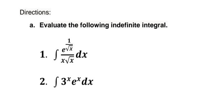 Solved Topic: Integration of Exponential Functions | Chegg.com