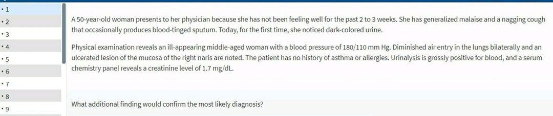 Solved . 1 . 2 A 50-year-old woman presents to her physician | Chegg.com