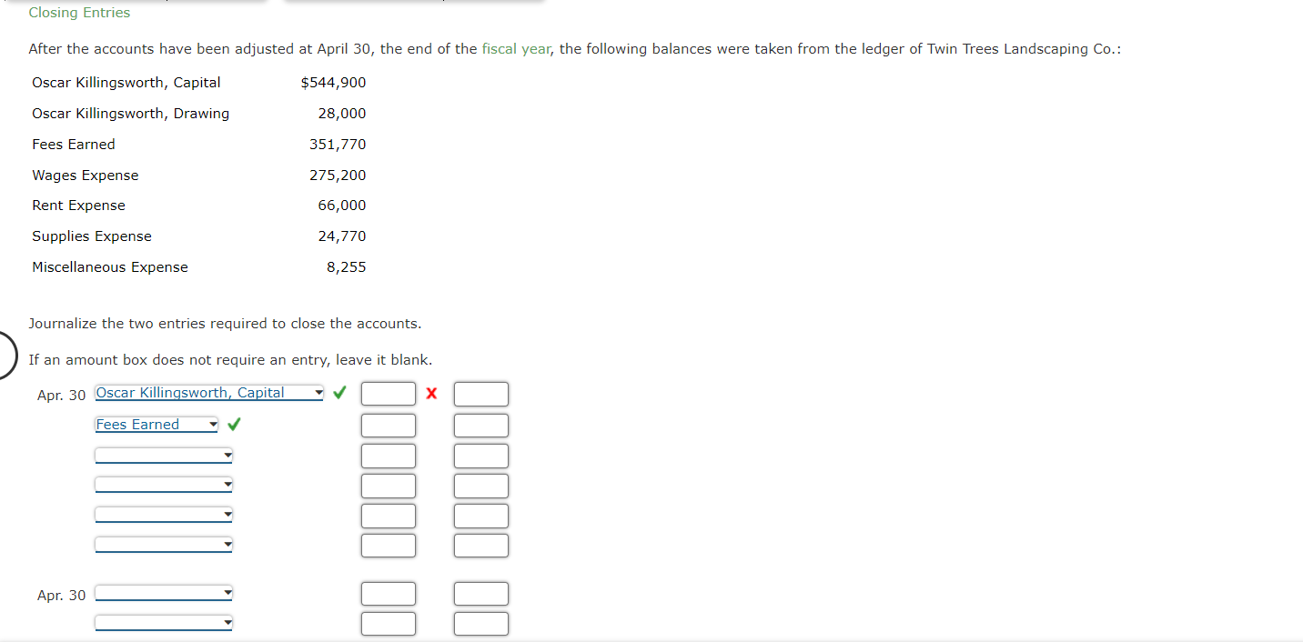 Solved Journalize the two entries required to close the | Chegg.com