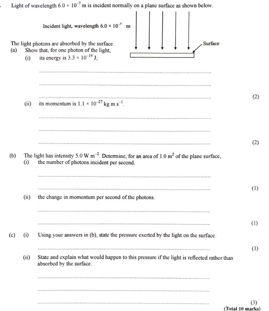 Solved Light of wavelength 6.0×10−7 m is incident normally | Chegg.com