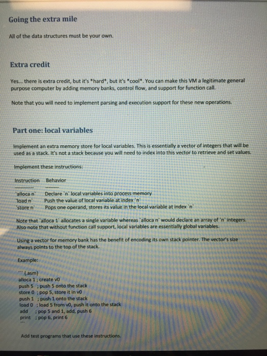 Project: Virtual Machine In this assignment you wi | Chegg.com