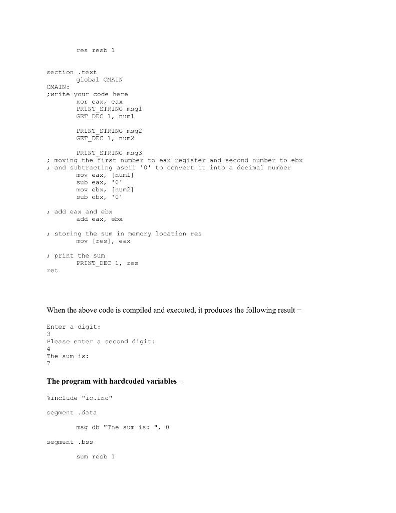 Verify the sample codes in 