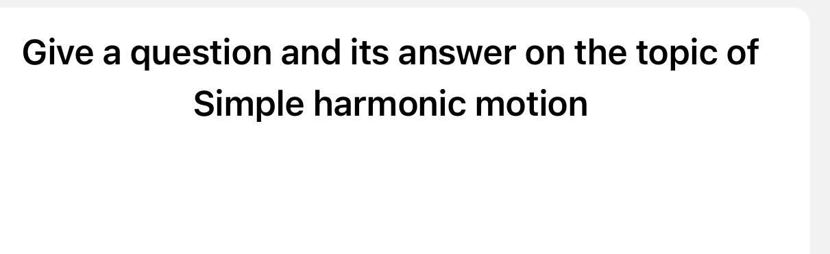 Solved Give a question and its answer on the topic of Simple Chegg com