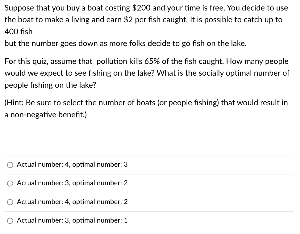 Solved Suppose that you buy a boat costing $200 and your | Chegg.com