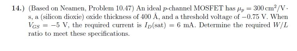 Solved 14 Based On Neamen Problem 10 47 An Ideal P C Chegg Com