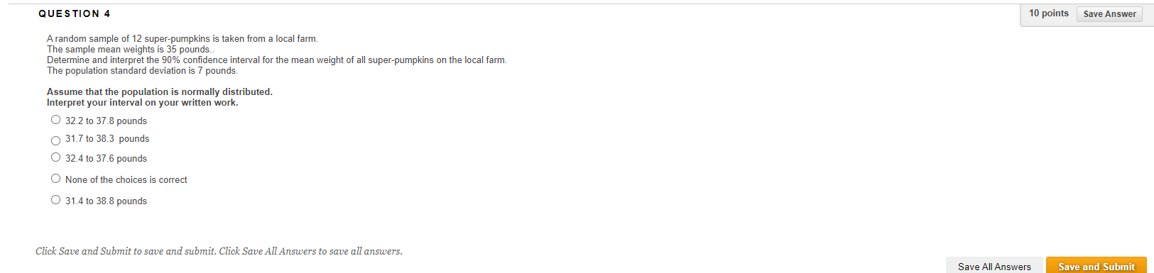 Solved QUESTION 4 10 points Save Answer A random sample of | Chegg.com