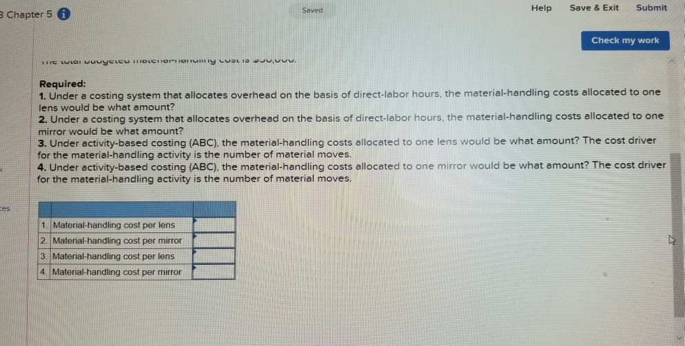 Solved Help Save & Exit Submit Saved Chapter 5 Check my work | Chegg.com